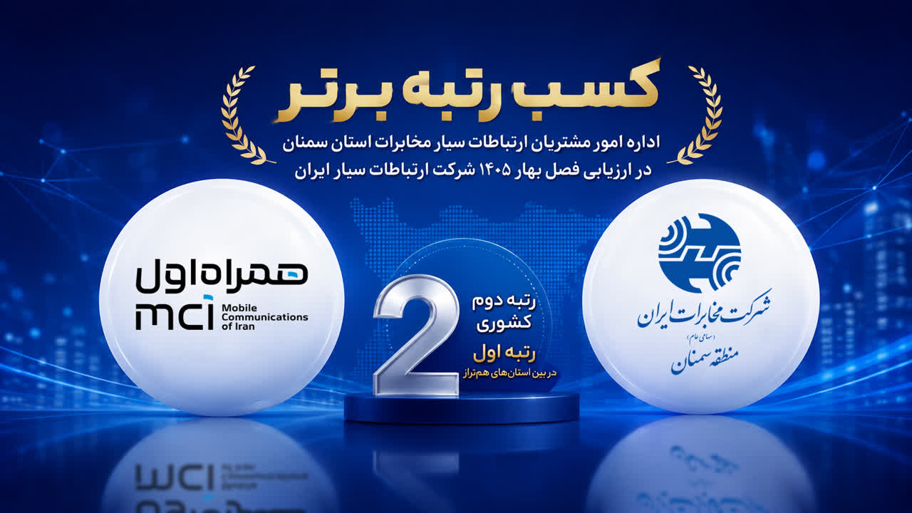 اداره امور مشتریان ارتباطات سیار مخابرات سمنان، رتبه برتر کشوری را کسب کرد 2 photo29618468124